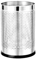 Shivom Steels Stainless Steel Perforated Dustbin (7X10 Inch, 5 Liiter) For || Home || Office || Outdoor || Indoor || Kitchen ||Paper Bin || 7''X10''5L (SET OF 1 PIECES)