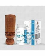 Vokin Biotech Herbal Insulux Plus 200 mg, Milk Thistle And Vijaysar Glass Tumbler Unflavoured Endocrine health And Diabetes Control - 60 Capsules
