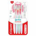 Colgate gentle Sensitive Soft Bristles Manual Toothbrush for adults - 4 Pcs, Multicolor