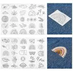 Hasthip Water Soluble Stabilizer For Embroidery Stick And Stitch, Embroidery Paper Tear Away Embroidery Stabilizers With Flower Patterns For Hand Sewing Beginners