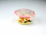 VERTIS Round Lunch Box Air Tight Quad Lock Lid 425 mL, Red