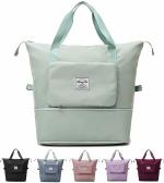 E Home Multipurpose Foldable Travel Duffel Bag Lightweight Carry On Luggage Bag for Women and Men, Waterproof Multipurpose Sport Duffle for Sports, Gym, Vacation, Shoe Compartment (Multicolor)