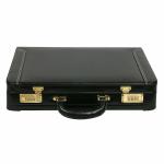 RICHSIGN Black Leather 18 inch Mens Briefcase
