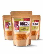 Aazol Solapuri Peanut Chutney- 600g (200g x 3 Packs) | Mungfali/Shengdana Chutney | Protein Rich Snack | Spicy Crunchy Meal Accompaniment | Traditional Recipe