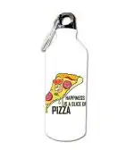 AKP SUBLIMATION Happiness Is A Slice of Pizza Theme BB9 Aluminium Sipper Bottle, 600 ml