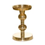 Pure Source India Home Decorative Brass Pillar Candle Holder (14 x 8.9 cm)