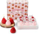 CANDLE_CABINETS Strawberry candle, Berry-scented candle, Fruit candle, Red candle, Sweet fragrance candle PACK OF 9