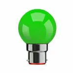 imee Round Shape Night LED Bulb (0.5 Watts | Green | Base B22) - Pack of 10