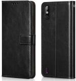 Cloudza Tecno Spark Go Black Thermoplastic Polyurethane Drop Protection Mobile Flip Cover