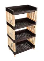 SUMOWARE Viva Small Size, 4 Layer Rack for Office Multipurpose Rack | Stand | Rack (4, Brown)