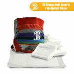 Bdiapers Rainbow Baby Diaper Cover With 30 Diposable Inserts (L size)