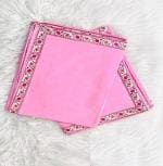 Fabture Cotton Top sheet for summers single bed set of 2 piece ( Pink)