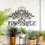 NORTHLIGHT DECORS Namaste Lotus Acrylic Wall Hanging Art Home Decor for Living Room, Bedroom, Kids Room (19.4 X 13.8 INCH)