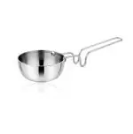 Prabha Heavy Gauge Stainless Steel Tadka Pan, Tadkapan with Handle Unbreakable, Capacity 250 ml, Size 11cm Diameter