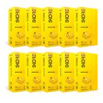 SKORE Banana Flavoured Dotted Condoms (Set of 10, 100 Sheets)