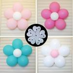 Haven's Treasure Reusable Flower Shape Balloon Clips Holders Sticker for Kids Birthday Shower Decorations Wedding Party Supplies (WHITE-4)