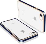 Clickaway Apple Iphone 7S Plus Luxury HD New Electroplated Transparent Case Anti Yellow Top Notch Quality (Blue, Gold, Multicolor)