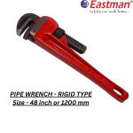 Eastman Rigid Type Pipe Wrench, 48 Inch 1200 Mm, Ideal for Construction & Heavy-Duty Applications for Industrial & Professional Use S.G. Cast Iron, Colour Red - E-2049