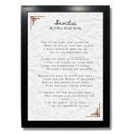 Kagaz Kala - Invictus Poem by William Ernest Henley - Motivational Poem Wall Posters Framed Quotes Wall Art Picture Modern Motivational Posters For Bedroom Living Room Decor Poetry Gifts Framed