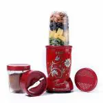 Wonderchef Nutri-blend BOLT Mixer-Grinder With 2 Unbreakable Jars, Swifter with Sipper Lid, Red, 600W