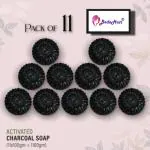 BADA HAIR ACTIVATED CHARCOAL SKIN WHITENING SOAP | Deep Cleansing, Anti Pollution & Tan Removal - COMBO PACK OF 11