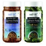 Amwel Organic Gluten Free Quinoa Pasta + Spinach Pasta | Fusilli Pasta | 220g x 2 pc | No Maida No Sooji | Power of Quinoa & Spinach