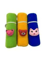Chinmay Kids Velvet Bottle Covers for Feeding Bottles with Cute Animal Cartoon Popup, 240ml (Pack of 3)