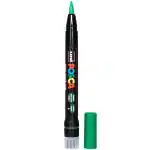 uni-ball Posca PCF-350 1 mm-10 mm Soft Brush Tip Paint Marker Pens, Green Ink, Pack of 1
