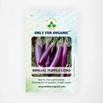 Only For Organic Brinjal Purple Long Seeds (50 Nos)