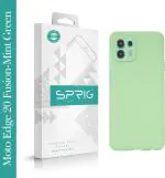 Sprig Liquid Silicone Green Back Cover For Motorola Edge 20 Fusion, Moto Edge 20 Fusion