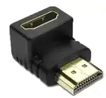 Tech Gear TV-out Cable 90 Degree Right Angle Adapter HDMI Male To Female HDMI L Shape Connector (Black, For TV)