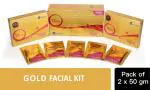 Olivia Professional Gold Facial Kit 50g Contains Cleanser|Scrub|Cream|Face Pack|Serum - Pack of 2