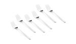 Shapes Silver Stainless Steel Fish Fork (Pack Of 6)