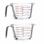 PUREFIT Glass Measuring Cup Milk Measuring Cups, 500ml, Pack of 2