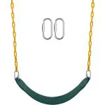 REZNOR Flexible Swing Seat Set with 2 Meter Plastic Coated Chain, Green/Yellow