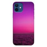 MobiEra Apple iPhone 12 Magenta Sea Wallpaper Plastic Designer Printed Hard Case Cover