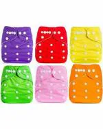 BEAUQIQ BABY Reusable and Adjustable Cloth Daiper Nappies New Born (Pack of 6)