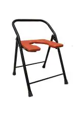 Kds Surgical Orange Commode Chair With Back Seat