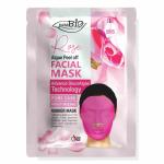 Purobio Rose GlucoAlgae Peel Off Rubber Facial Mask With Serum For Pore Care 60g | Face Mask For Instant Glow, Wrinkle Free