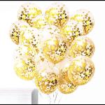 Sv Traders Confetti Balloons(2 Pink,2 Golden,2 Silver) and Happy Birthday Cursive Silver Banner Combo of 7