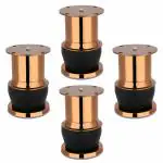LAPO Stainless Steel Sofa Legs 3 inch for Wooden Sofa(Rose Gold Finish) Pack of 4 pcs