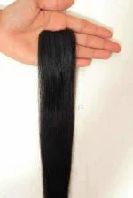 THE SHELL HAIR Seamless Cover Up Patches for women thin hair bald extensions (18 Inch, Natural Black)