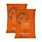 Sara Soul of Beauty Orange Facial Kit For Skin Cleansing & Brightening | For Single Use (2 x 40gm)