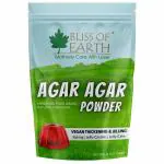 Bliss of Earth Agar Agar Powder 100% Food Grade Natural Thickener, Vegan, Gluten Free & Gelatin Substitute Great for Baking, Jelly -Candies & Gravies 113gm