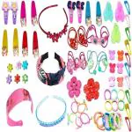 aizelx Premium One for All 67Pcs Hair Accessories girls' birthday gift Fashion hair clips girls Rakhi Gift Hair band Clutches hair pin hair rubber gift for girl