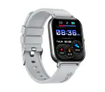 pTron Pulsefit Vibe 1.85 inch HD Touch Display Bluetooth Calling Smartwatch, Functional Crown (Silver)