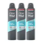 Dove Men Care Clean Comfort Dry Spray Antiperspirant Deodorant, 250 Ml (Pack Of 3)