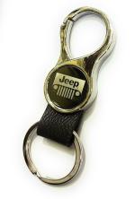 Jdp Novelty Brown Metal Round Shape Jeep Car Keychain