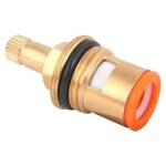 Ennius Ceramic Disc Fitting Brass for Repairing Disc Inner Part Cartridge for Taps Restore Smooth Water Flow and Eliminate Leaks in your Tap Florentine Type Model (Pack of 1)