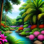 Love Creation A4 Size poster print for creative wall art- tropical-bliss-paradise-print-9472( Sticker)